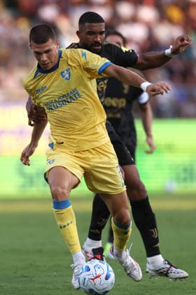 SOCCER - Serie A - Frosinone Calcio vs. Juventus FC Photo by IPA ABACAPRESS.COM87736127 - Frosinone, Italy - August 23, 2026: Kerim Sam Alajbegovic (forward) of Frosinone Calcio in action during the 2026–2027 Italian Serie A – Enilive Championship soccer match between Frosinone Calcio and Juventus FC at Benito Stirpe Stadium. Frosinone Italy  Copyright: xIPAxSport ABACAx