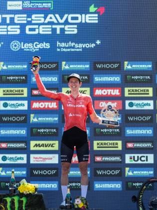UCI coupe du monde Cross country moins de 23 ans hommes Compagnon Michel MAXPPP - Les Gets 23 08 2026 UCI coupe du monde Cross country moins de 23 ans hommes 1er Pedersen Hebi Gustav 2eme Kruger Benjamin Germany 3eme Schehl Paul Germany The 2026 UCI Mountain Bike World Series *** Local Caption *** Les Gets HAUTE-SAVOIE RHONE-ALPES FRANCE  Copyright: xMAXPPPxCompagnonxMichelx CMP202608236558 CMP202608236558