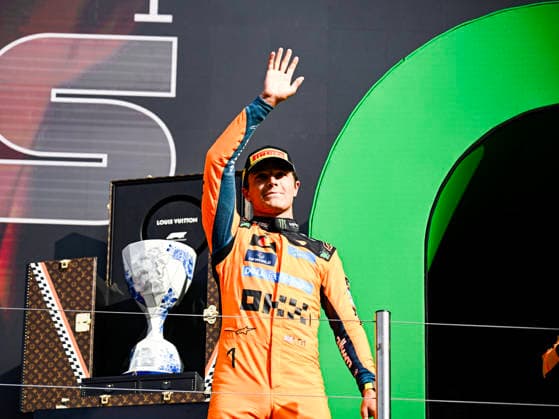 12 Kimi Antonelli And 01 Lando Norris And 63 George Russell In Celebrating The Final Podium ,During Fia Formula One World Championship, WM, Weltmeisterschaft Gp Formula F1 Heineken Dutch Grand Prix 2026 23 August, Zandvoort Netherlands (Photo by Luca Barsali DeFodi Images) - *** 12 Kimi Antonelli, 01 Lando Norris, and 63 George Russell celebrating their final podium finish during the FIA Formula One World Championship, Formula 1 Heineken Dutch Grand Prix 2026 on August 23 in Zandvoort, Netherlands. Photo by Luca Barsali, DeFodi Images