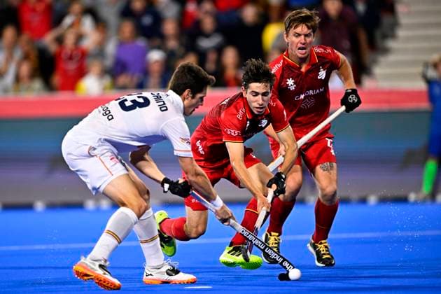 Spain v Belgium - FIH Hockey World Cup 2026 WAVRE, BELGIUM - AUGUST 23 : Stockbroekx Thibeau of Belgium during the FIH Hockey World Cup 2026 M36 second phase group pool F match between Spain and Belgium on August 23, 2026 in Wavre, Belgium, 23 08 2026 Wavre Belgium  Copyright: xTomasxSiskx