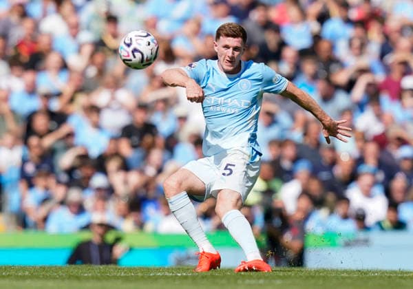 Manchester, England, 23rd August 2026. Elliot Anderson of Manchester City during the Manchester City vs AFC Bournemouth Premier League match at the Etihad Stadium, Manchester. Picture credit should read: Andrew Yates Sportimage EDITORIAL USE ONLY. No use with unauthorised audio, video, data, fixture lists, club league logos or live services. Online in-match use limited to 120 images, no video emulation. No use in betting, games or single club league player publications. SPI_112_AY_Man_City_Bournemouth SPI-4930-0110