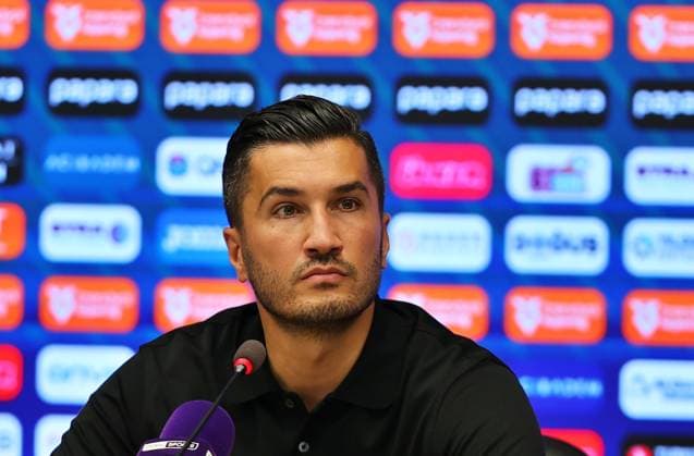 Trabzonspor v Basaksehir - Turkish Super Lig TRABZON, TURKIYE - AUGUST 23: Istanbul Basaksehir head coach Nuri Sahin speaks during a press conference, PK, Pressekonferenz following the Turkish Super Lig 2nd week match between Trabzonspor and Istanbul Basaksehir, in Trabzon, Turkiye on August 23, 2026. Hamza Onder Kuloglu Anadolu Trabzon Turkey. Editorial use only. Please get in touch for any other usage.  Copyright: x2026xAnadoluxHamzaxOnderxKuloglux