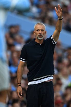 23rd August 2026; Etihad Stadium, Manchester, Lancashire, England; Premier League Football, Manchester City versus AFC Bournemouth; Bournemouth manager Marcus Rose reacts DavidxBlunsden