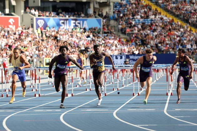 CHORZOW 23.08.2026 DIAMENTOWA LIGA - MEMORIAL KAMILI SKOLIMOWSKIEJ --- DIAMOND LEAGUE - SILESIA KAMILA SKOLIMOWSKA ATHLETICS MEMORIAL JAMAL BRITT JA KOBE THARP CORDELL TINCH TREY CUNNINGHAM RACHID MURATAKE FOT. PIOTR KUCZA FOTOPYK NEWSPIX.PL --- newspix.pl POLAND OUT! 