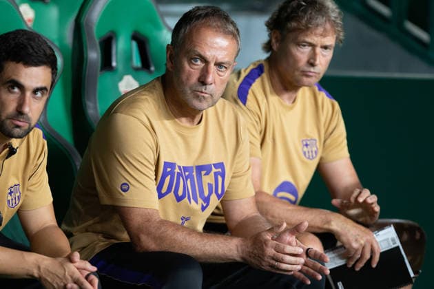 ESP: LaLiga EA Sports Elche CF v FC Barcelona, Barca Hansi Flick coach of Barcelona during LaLiga EA Sports match between Elche CF v FC Barcelona played at Martinez Valero Stadium, Elche on August 23 2026 in Spain Spain Soccer *** ESP LaLiga EA Sports Elche CF vs. FC Barcelona Hansi Flick, coach of Barcelona, during the LaLiga EA Sports match between Elche CF and FC Barcelona played at Martinez Valero Stadium in Elche on August 23, 2026, in Spain. Spanish Soccer Copyright: xAgenciaxLOFx
