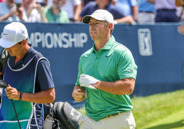 AUG 23, 2026: Rory McIlroy of the Northern Ireland walks off the 1st tee during the final round of the BMW Championship at Bellerive Country Club in St. Louis, Missouri. CSM St. Louis United States - ZUMAc04_ 20260823_zma_c04_074 Copyright: xRomanxPunox