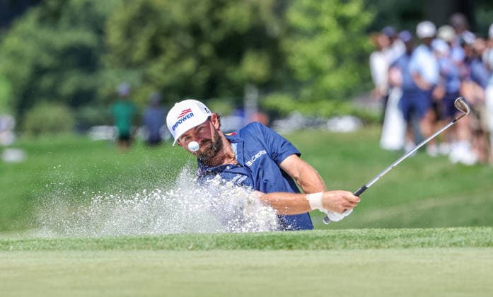 PGA, Golf Herren 2026: BMW Championship Aug 23 AUG 23, 2026: Cameron Young of the United States plays a shot from the bunker during the final round of the BMW Championship at Bellerive Country Club in St. Louis, Missouri. Roman Puno CSM (Credit Image: Â Roman Puno Cal Media) St. Louis Missouri United States EDITORIAL USE ONLY Copyright: xx ZUMA-20260823_zma_c04_060.jpg RomanxPunox csmphotothree514479