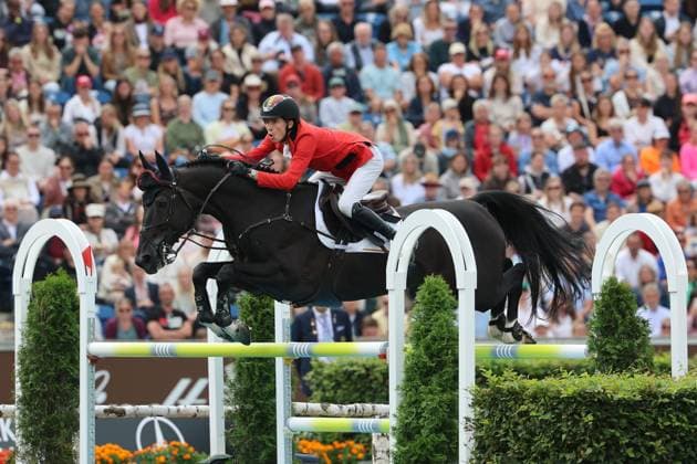 Vizeweltmeister Thibeau Spits (BEL, Belgien, Belgium) mit Pferd Impress-K vaunt Kattenheye Z, Springen, FEI Jumping World Championship, WM, Weltmeisterschaft , FEI Jumping World Championship, Competition Individual Final, Longines-Prize, Longines-Preis, Finale Einzelwertung, Jumping , AACHEN - FEI World Championships 2026, Weltfest des Pferdesports, Reitsport Weltmeisterschaft 2026, Aachen 2026, Welcome Home 2026, Aachener Soers, 11. bis 23. August 2026, Reitsport, 23.08.2026, Aachen Aachener Soers Deutschland *** World Championship silver medalist Thibeau Spits (BEL, Belgium) riding Impress K vaunt Kattenheye Z, Show Jumping, FEI Jumping World Championship, FEI Jumping World Championship, Individual Final, Longines Prize, Jumping, AACHEN FEI World Championships 2026, World Festival of Equestrian Sports, 2026 World Equestrian Games, Aachen 2026, Welcome Home 2026, Aachen Soers, August 11–23, 2026, Equestrian Sports, August 23, 2026, Aachen Soers, Germany