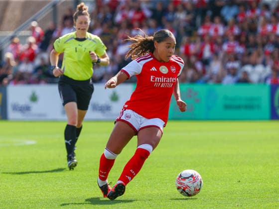 London Borehamwood, England - September 23: Oliva Smith with ball during the pre season match between Arsenal Women and Paris FC, at Mangata Developments Stadium, Meadow Park on September 23, 2026 in London, England Photo credit: Jody Demay-Davies SPP  Copyright: xJodyxDemay-Daviesx xSPPx Sportspressphoto_SPR214054