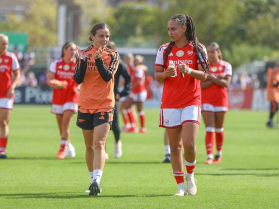 London Borehamwood, England - September 23: Arsenal win during the pre season match between Arsenal Women and Paris FC, at Mangata Developments Stadium, Meadow Park on September 23, 2026 in London, England Photo credit: Jody Demay-Davies SPP  Copyright: xJodyxDemay-Daviesx xSPPx Sportspressphoto_SPR214091