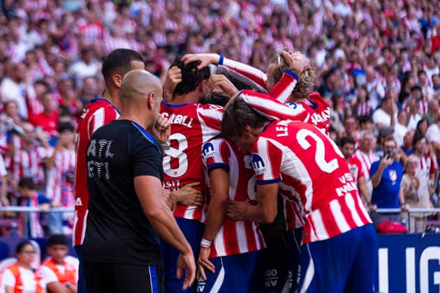 ESP: Atletico de Madrid v Villarreal CF La Liga EA Sports Marc Pubill of Atletico de Madrid celebrates his goal during La Liga EA Sports match between Atletico de Madrid and Villarreal CF at Estadio Riyadh Air Metropolitano on August 23, 2026 in Madrid, Spain. Madrid Madrid Spain Football *** ESP Atlético de Madrid vs. Villarreal CF La Liga EA Sports Marc Pubill of Atlético de Madrid celebrates his goal during the La Liga EA Sports match between Atlético de Madrid and Villarreal CF at Estadio Riyadh Air Metropolitano on August 23, 2026, in Madrid, Spain Madrid Madrid Spain Soccer Copyright: xALEJANDROxMATIASx
