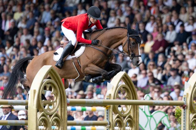 Sophie HINNERS (GER) auf Iron Dames Singclair, im Sprung, Einzelbild, Einzelaktion, im Springen S3, Umlauf A, FEI Jumping World Championship, WM, Weltmeisterschaft - Individual Final - LONGINES-Preis, am 23.08.2026, FEI Reit Weltmeisterschaft Aachen 2026 vom 11. - 23.08.2026 in Aachen Deutschland; Â *** Sophie HINNERS (GER) on Iron Dames Singclair, during a jump, single frame, individual action, in the S3 jumping competition, Round A, FEI Jumping World Championship Individual Final LONGINES Prize, on August 23, 2026, FEI World Equestrian Games Aachen 2026, August 11–23, 2026, in Aachen, Germany Â