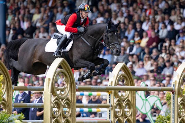 Marcus EHNING (GER) auf Coolio 42, im Sprung, Einzelbild, Einzelaktion, im Springen S3, Umlauf A, FEI Jumping World Championship, WM, Weltmeisterschaft - Individual Final - LONGINES-Preis, am 23.08.2026, FEI Reit Weltmeisterschaft Aachen 2026 vom 11. - 23.08.2026 in Aachen Deutschland; Â *** Marcus EHNING (GER) on Coolio 42, in mid-jump, single frame, individual action, in Jumping S3, Round A, FEI Jumping World Championship Individual Final LONGINES Prize, on August 23, 2026, FEI World Equestrian Games Aachen 2026, August 11–23, 2026, in Aachen, Germany Â