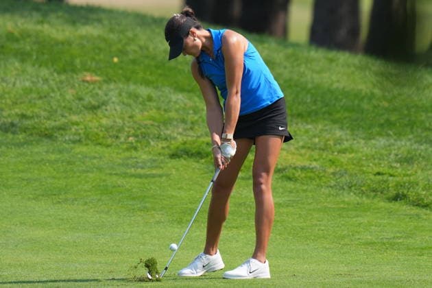 August 23, 2026, Edmonton, Ab, CANADA: Kiara Romero, of the U.S., hits her second shot on the first hole during the final round at the LPGA, Golf Damen CPKC Canadian Women s Open golf tournament, in Edmonton, on Sunday, Aug. 23, 2026. Canada News - August 23, 2026  - ZUMAc35_ 20260823_zaf_c35_029 Copyright: xDarrylxDyckx