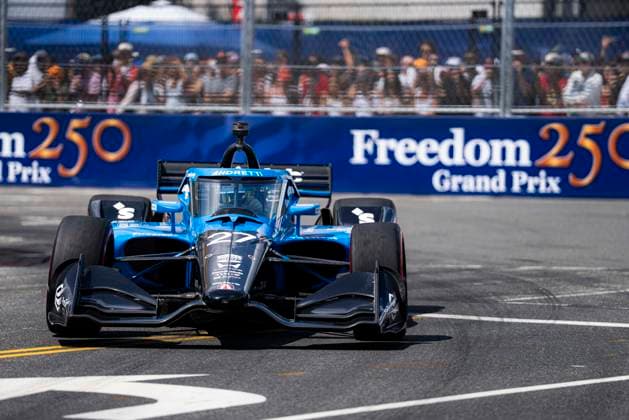 Freedom 250 Grand Prix in DC Kyle Kirkwood ( 27) Andretti Global at the Freedom 250 Grand Prix in Washington, DC, USA, on Sunday, August 23, 2026. The 250 mile race consists of 147 laps of the 1.7 mile, 7 turn course and will be the first ever NTT IndyCar, Indy Car, IRL, USA Series race held in the nation’s capital. Credit: Andrew Thomas CNP Washington District of Columbia United States of America EDITORIAL USE ONLY Copyright: xx _DSC8033 AndrewxThomasx-xCNPx cnpphotos339599