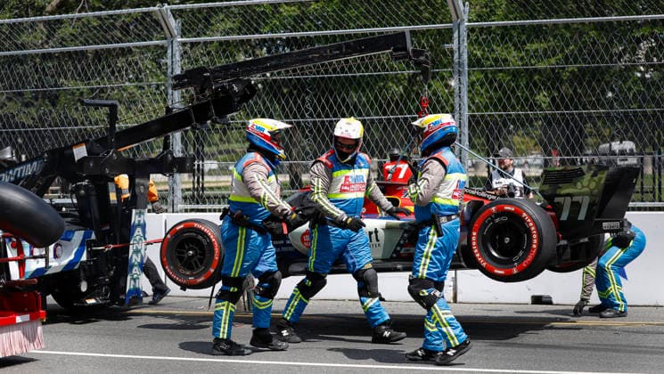 August 23, 2026: Sting Ray Robb, driver of the 77 Juncos Hollinger Racing Chevrolet wrecks out of turn 7 during the NTT IndyCar, Indy Car, IRL, USA Series Freedom 250 on August 22, 2026 on the streets of Washington, DC. CSM Washington Dc USA - ZUMAc04_ 20260823_zma_c04_099 Copyright: xJustinxCooperx