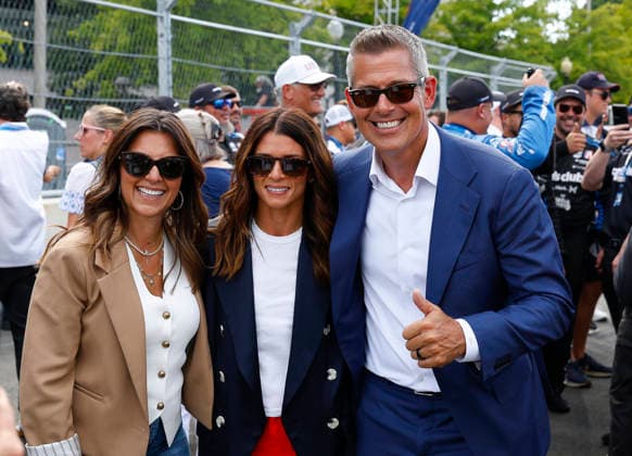 August 23, 2026: Secretary of Transportation, Sean Duffy, poses with his wife and Danica Patrick after the NTT IndyCar, Indy Car, IRL, USA Series Freedom 250 on August 22, 2026 on the streets of Washington, DC. CSM Washington Dc USA - ZUMAc04_ 20260823_zma_c04_100 Copyright: xJustinxCooperx