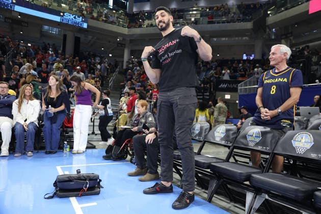CHICAGO, USA - August 23: Enes Kanter Freedom attends the WNBA, Basketball Damen, USA game between the Chicago Sky and Indiana Fever at Wintrust Arena on Saturday, August 8 in Chicago, USA  Copyright: xShainaxBenhiyoun SPPx Sportspressphoto_SPR214302
