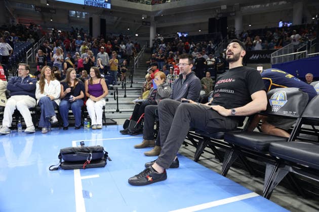 CHICAGO, USA - August 23: Enes Kanter Freedom attends the WNBA, Basketball Damen, USA game between the Chicago Sky and Indiana Fever at Wintrust Arena on Saturday, August 8 in Chicago, USA  Copyright: xShainaxBenhiyoun SPPx Sportspressphoto_SPR214301
