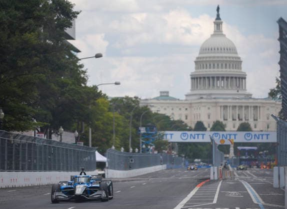 August 23, 2026: Kyle Kirkwood, driver of the 27 Andretti Honda drives during the NTT IndyCar, Indy Car, IRL, USA Series Freedom 250 on August 22, 2026 on the streets of Washington, DC. CSM Washington Dc USA - ZUMAc04_ 20260823_zma_c04_094 Copyright: xJustinxCooperx