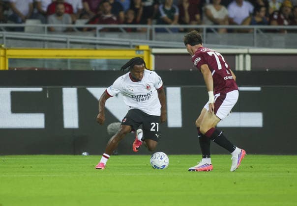 SOCCER - Serie A - Torino FC vs. AC Milan Photo by IPA ABACAPRESS.COM87741360 - Samuel Chukwueze of AC Milan during the 2026 27 Coppa Italia soccer match between Torino FC and Carrarese Calcio 1908 on August 23, 2026, at the Stadio Olimpico Grande Torino in Turin, Italy. Photo by Nderim KACELI Turin Italy  Copyright: xIPAxSport ABACAx