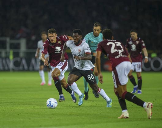SOCCER - Serie A - Torino FC vs. AC Milan Photo by IPA ABACAPRESS.COM87741338 - Yunus Musah of AC Milan during the 2026–27 Coppa Italia soccer match between Torino FC and Carrarese Calcio 1908 on August 23, 2026, at the Stadio Olimpico Grande Torino in Turin, Italy. Photo by Nderim KACELI Turin Italy  Copyright: xIPAxSport ABACAx