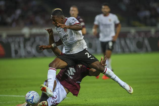 SOCCER - Serie A - Torino FC vs. AC Milan Photo by IPA ABACAPRESS.COM87741372 - Pervis Estupinan of AC Milan during the 2026 27 Coppa Italia soccer match between Torino FC and Carrarese Calcio 1908 on August 23, 2026, at the Stadio Olimpico Grande Torino in Turin, Italy. Photo by Nderim KACELI Turin Italy  Copyright: xIPAxSport ABACAx
