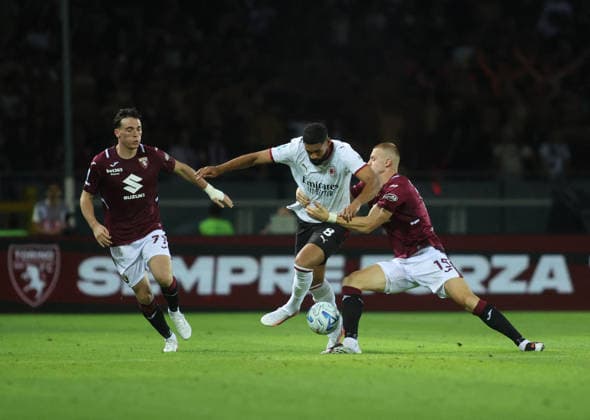 SOCCER - Serie A - Torino FC vs. AC Milan Photo by IPA ABACAPRESS.COM87741536 - Ruben Loftus-Cheek during the 2026 27 Coppa Italia soccer match between Torino FC and Carrarese Calcio 1908 on August 23, 2026, at the Stadio Olimpico Grande Torino in Turin, Italy. Photo by Nderim KACELI Turin Italy  Copyright: xIPAxSport ABACAx