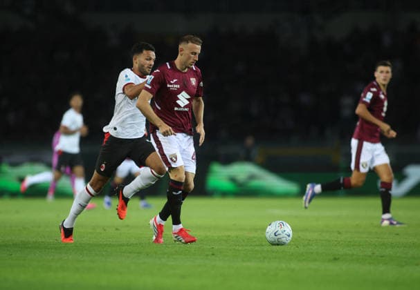 SOCCER - Serie A - Torino FC vs. AC Milan Photo by IPA ABACAPRESS.COM87741542 - Ardian Ismajli of Torino FC during the 2026 27 Coppa Italia soccer match between Torino FC and Carrarese Calcio 1908 on August 23, 2026, at the Stadio Olimpico Grande Torino in Turin, Italy. Photo by Nderim KACELI Turin Italy  Copyright: xIPAxSport ABACAx