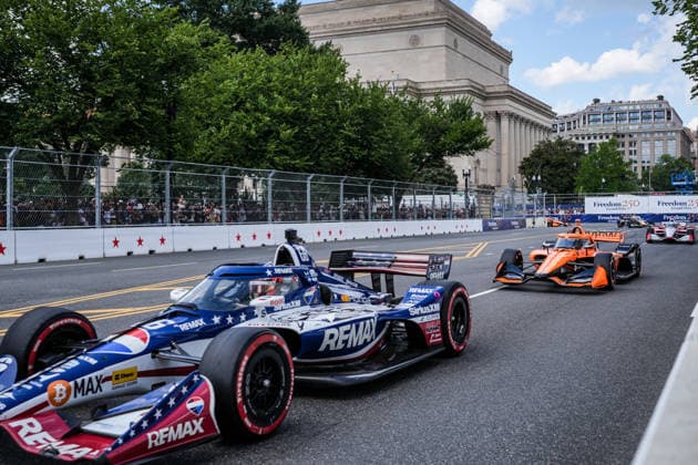 IndyCar, Indy Car, IRL, USA hits the streets of Washington for the first time in a race launched by Trump WASHINGTON, D.C., UNITED STATES - AUGUST 23: IndyCar drivers speed along Pennsylvania Avenue near iconic landmarks around the National Mall during the Freedom 250 Grand Prix in Washington, D.C., United States, on August 23, 2026. Held on a 1.7-mile, seven-turn street circuit to commemorate the 250th anniversary of U.S. independence, the historic event marked IndyCar s first-ever race through the capital s streets. Kyle Kirkwood ( 27, Andretti Global, Sam s Club Honda) claimed victory at the Freedom 250 Grand Prix after leading 128 of the 147 laps. Hasan Akbas Anadolu Washington United States. Editorial use only. Please get in touch for any other usage.  Copyright: x2026xAnadoluxHasanxAkbasx
