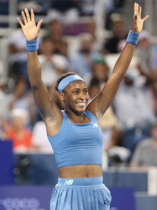 Cincinatti Open tennis tournament Coco Gauff of the USA celebrates her win over Jessica Pegula of the USA during the women s singles final of the Cincinnati Open tennis tournament in Cincinnati, Ohio, USA, 23 August 2026. CINCINNATI OHIO UNITED STATES  Copyright: xMARKxLYONSx