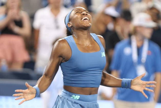 Cincinatti Open tennis tournament Coco Gauff of the USA celebrates her win over Jessica Pegula of the USA during the women s singles final of the Cincinnati Open tennis tournament in Cincinnati, Ohio, USA, 23 August 2026. CINCINNATI OHIO UNITED STATES  Copyright: xMARKxLYONSx