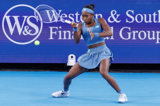 August 23, 2026, Mason, Ohio, U.S: Coco Gauff (USA) hits a forehand shot during the womenÃ¢â‚¬â ¢s Championship of the Cincinnati Open at the Lindner Family Tennis Center , Mason, Oh. Mason U.S - ZUMAs304 20260823_zaf_s304_046 Copyright: xScottxStuartx