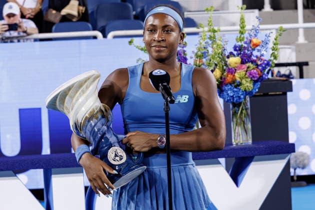 August 23, 2026, Mason, Ohio, U.S: Coco Gauff (USA) holds the Rookwood trophy after winning the womenÃ¢â‚¬â ¢s Championship of the Cincinnati Open at the Lindner Family Tennis Center , Mason, Oh. Mason U.S - ZUMAs304 20260823_zaf_s304_066 Copyright: xScottxStuartx