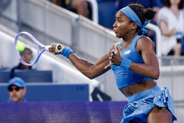 August 23, 2026, Mason, Ohio, U.S: Coco Gauff (USA) hits a forehand shot during the womenÃ¢â‚¬â ¢s Championship of the Cincinnati Open at the Lindner Family Tennis Center , Mason, Oh. WTA, Tennis Damen 2026 - Cincinnati Open - WomenÃ¢â‚¬â ¢S Championship  - ZUMAs304 20260823_zaf_s304_060 Copyright: xScottxStuartx
