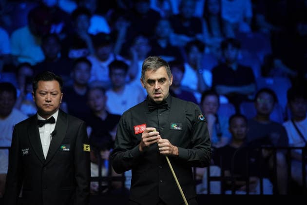 WUHAN, CHINA - AUGUST 24: Ronnie O Sullivan of England chalks the cue in the second round match against Ashley Carty of England on day 2 of Wuhan Open 2026 at the Optics Valley Gymnasium of Huazhong University of Science and Technology on August 24, 2026 in Wuhan, Hubei Province of China.  Copyright: xTaixChengzhex 111661822412