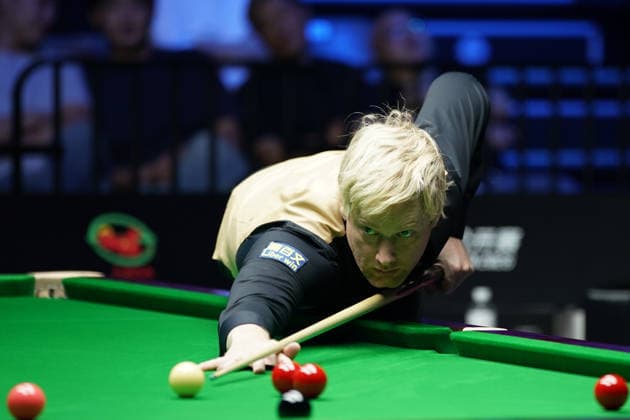 WUHAN, CHINA - AUGUST 24: Neil Robertson of Australia plays a shot in the second round match against Ben Mertens of Belgium on day 2 of Wuhan Open 2026 at the Optics Valley Gymnasium of Huazhong University of Science and Technology on August 24, 2026 in Wuhan, Hubei Province of China.  Copyright: xTaixChengzhex 111661822638