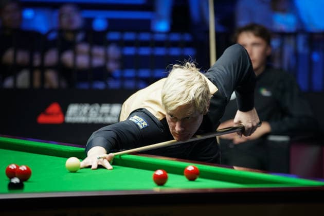 WUHAN, CHINA - AUGUST 24: Neil Robertson of Australia plays a shot in the second round match against Ben Mertens of Belgium on day 2 of Wuhan Open 2026 at the Optics Valley Gymnasium of Huazhong University of Science and Technology on August 24, 2026 in Wuhan, Hubei Province of China.  Copyright: xTaixChengzhex 111661822640