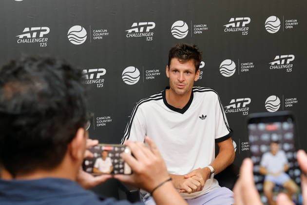 CANCUN COUNTRY OPEN 2026 CANCUN COUNTRY OPEN 2026 SEBASTIAN BAEZ VS HUBERT HURKACZ 23082026 CANCUN, QUINTANA ROO. Photo of the press conference, PK, Pressekonferenz of Hubert Hurkacz of Poland, winner of the singles championship match of the Cancun Country Open 2026 Tennis 125 Challenger tournament held at the Cancun Country Club of Cancun, Quintana Roo, Mexico. Foto de la conferencia de prensa de Hubert Hurkacz de Polonia, ganador del juego por el titulo de singles del Cancun Country Open 2026 ATP, Tennis Herren Tennis 125 Challenger que se celebra en el Cancun Country Club de Cancun, Quintana Roo, Mexico. PHOTO BY IMAGENSHOP AGENCIA FOTOGRAFICA CANCUN QUINTANA ROO MEXICO *** CANCUN COUNTRY OPEN 2026 CANCUN COUNTRY OPEN 2026 SEBASTIAN BAEZ VS HUBERT HURKACZ 08 23 2026 CANCUN, QUINTANA ROO Photo of the press conference with Hubert Hurkacz of Poland, winner of the singles championship match at the Cancun Country Open 2026 Tennis 125 Challenger tournament held at the Cancun Country Club in Cancun, Quintana Roo, Mexico Photo of the press conference with Hubert Hurkacz of Poland, winner of the singles title match at the 2026 Cancun Country Open ATP Tennis 125 Challenger, held at the Cancun Country Club in Cancun, Quintana Roo, Mexico. PHOTO BY IMAGENSHOP PHOTO AGENCY CANCUN QUINTANA ROO MEXICO Copyright: xIMAGENSHOPxAGENCIAxFOTOGRAFICAx