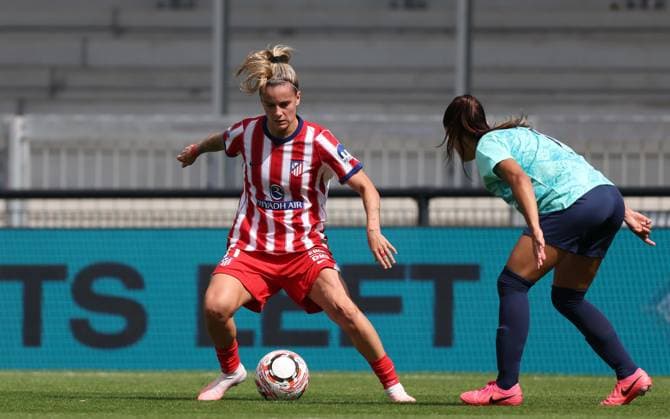 . - London City Lionesses v Atletico de Madrid Femenino, Pre Season Friendly, Copper Jax Community Stadium, London, 23rd August 2026. Daniel Weir Crystal Pix Rosa Otermin of Atletico de Madrid Femenino. - London City Lionesses v Atletico de Madrid Femenino, Pre Season Friendly, Copper Jax Community Stadium, London, 23rd August 2026. Daniel Weir Crystal Pix London Copper Jax Community Stadium United kingdom Copyright: xDanielxWeirx CP_Lionesses_Atletico_230826_DW127