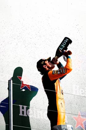 1 Lando Norris (GBR) of McLaren Mastercard F1 Team celebrating first place on the podium after the Race of the FORMULA 1 HEINEREN DUTCH GRAND PRIX 2026 at the Circuit Park Zandvoort in Zandvoort, Netherlands on Sunday August 23, 2026 (Photo by SPP ATP, Tennis Herren Bildagentur Jean Pierre Thill)  Copyright: xSPPx xATPxBildagenturx xJeanxPierrexThillx Sportspressphoto_SPR214997