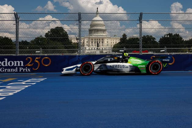 Washington, DC hosts inaugural Freedom 250 Grand Prix weekend WASHINGTON, D.C., UNITED STATES - AUGUST 23: Mick Schumacher, driver of the 47 Vanda Rahal Letterman Lanigan Racing Honda, drives during the NTT IndyCar, Indy Car, IRL, USA Series Freedom 250 Grand Prix in Washington, DC, on August 23, 2026. U.S. President Donald Trump established the Freedom 250 Grand Prix weekend as part of the yearlong celebration marking the 250th anniversary of the United States. The race covers 147 laps of a 1.7-mile, seven-turn street circuit around the National Mall, passing landmarks including the U.S. Capitol and Washington Monument. Mehmet Eser Anadolu District of Columbia United States. Editorial use only. Please get in touch for any other usage.  Copyright: x2026xAnadoluxMehmetxEserx