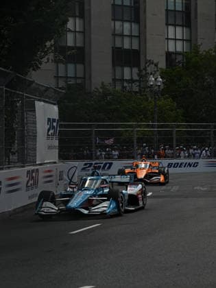 Washington, DC hosts inaugural Freedom 250 Grand Prix weekend WASHINGTON, D.C., UNITED STATES - AUGUST 23: Scott McLaughlin, driver of the 3 PPG Team Penske Chevrolet, drives during the NTT IndyCar, Indy Car, IRL, USA Series Freedom 250 Grand Prix in Washington, DC, on August 23, 2026. U.S. President Donald Trump established the Freedom 250 Grand Prix weekend as part of the yearlong celebration marking the 250th anniversary of the United States. The race covers 147 laps of a 1.7-mile, seven-turn street circuit around the National Mall, passing landmarks including the U.S. Capitol and Washington Monument. Mehmet Eser Anadolu District of Columbia United States. Editorial use only. Please get in touch for any other usage.  Copyright: x2026xAnadoluxMehmetxEserx
