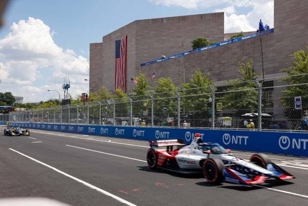 Washington, DC hosts inaugural Freedom 250 Grand Prix weekend WASHINGTON, D.C., UNITED STATES - AUGUST 23: Rinus VeeKay, driver of the 76 Juncos Hollinger Racing Chevrolet, drives during the NTT IndyCar, Indy Car, IRL, USA Series Freedom 250 Grand Prix in Washington, DC, on August 23, 2026. U.S. President Donald Trump established the Freedom 250 Grand Prix weekend as part of the yearlong celebration marking the 250th anniversary of the United States. The race covers 147 laps of a 1.7-mile, seven-turn street circuit around the National Mall, passing landmarks including the U.S. Capitol and Washington Monument. Mehmet Eser Anadolu District of Columbia United States. Editorial use only. Please get in touch for any other usage.  Copyright: x2026xAnadoluxMehmetxEserx