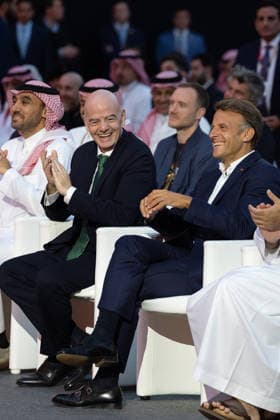 Emmanuel Macron And Mohammed Bin Salman Attend Esports World Cup Closing Ceremony - Paris French President Emmanuel Macron and the Crown Prince and Saudi Arabia s Crown Prince Mohammed bin Salman MBS and President of FIFA Gianni Infantino attend the closing ceremony of the Esports World Cup at the Grand Palais in Paris, France, on August 23, 2026. Photo by Raphael Lafargue ABACAPRESS.COM Paris Ile-de-France France  Copyright: xLafarguexRaphael ABACAx