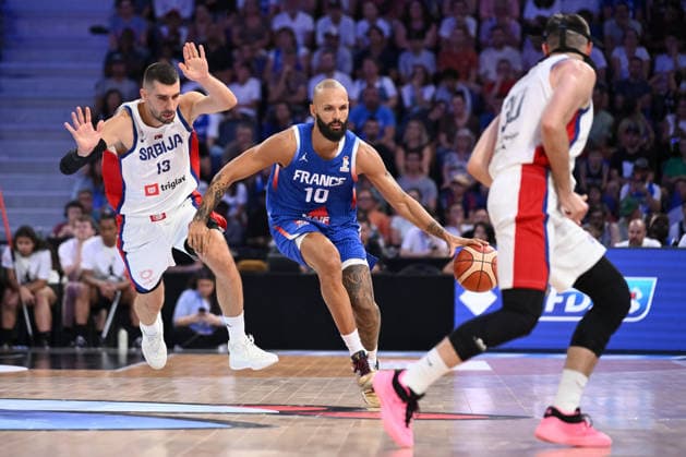 Evan Fournier during the 2027 World Cup warm-up match between France and Serbia at the CO MET Arena in OrlÃ ans on 23 August 2026. - 23 08 2026 - France France OrlÃ ans -  JulienxMattiax xLexPictorium LePictorium_0339512