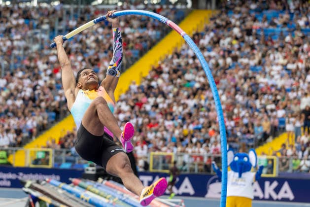 Wanda Diamond League And Kamila Skolimowska Memorial In Chorzow Emmanouil Karalis during the men™s pole vault at the Diamond League and the Kamila Skolimowska Memorial in Chorzow, Poland, on 23 August 2026. Chorzow Poland  Copyright: xAndrzejxIwanczukx originalFilename:iwanczuk-wandadia260823_npj6W.jpg