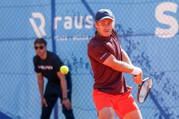 im Bild: Matthew W. Donald (CZE), Matthew W. Donald (CZE) vs. Benjamin Hassan (LBN), ATP, Tennis Herren Challenger Schwaben Open, Herren, Tennis, Qualifikationsrunde, 24.08.2026 Augsburg Bayern Deutschland *** Pictured: Matthew W. Donald (CZE), Matthew W. Donald (CZE) vs. Benjamin Hassan (LBN), ATP Challenger Schwaben Open, Men s Tennis, Qualifying Round, August 24, 2026, Augsburg, Bavaria, Germany Copyright: xkolbert-press ChristianxKolbertx
