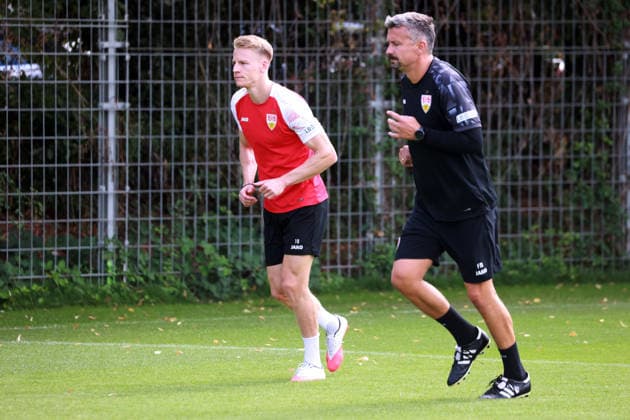 24.08.26 VfB Stuttgart Training Deutschland, Stuttgart, 24.08.2026, Fussball, Bundesliga, Saison 2026 2027, VfB Stuttgart Training: Chris Führich. *** August 24, 2026 VfB Stuttgart Practice Germany, Stuttgart, August 24, 2026, Soccer, Bundesliga, 2026–2027 Season, VfB Stuttgart Practice Chris Führich