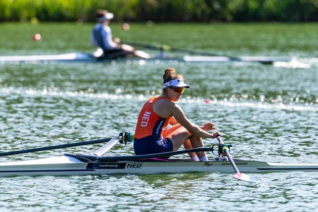 World Rowing Championships AMSTERDAM, NL - AUGUST 24: Femke van de Vliet of the Netherlands during World Rowing Championships at Bosbaan on August 24, 2026 in Amsterdam, Netherlands. Amsterdam Bosbaan Netherlands Content not available for redistribution in The Netherlands directly or indirectly through any third parties. Copyright: xMarcelxvanxPlateringenx